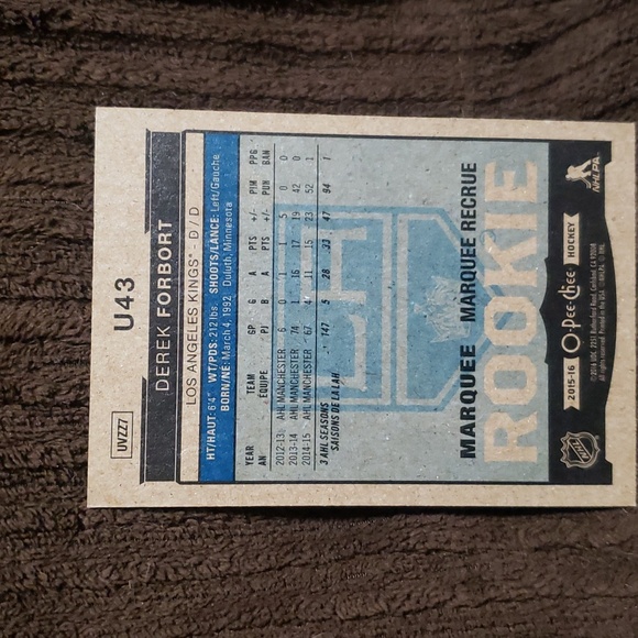 Derek Forbort OPeeChee Hockey Card - Picture 2 of 7